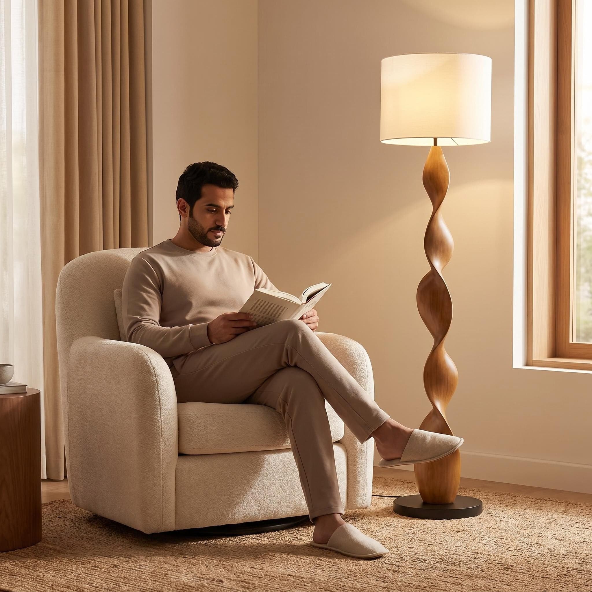 Cylindrical Cream Fabric Drum Shade Diffusing Even Warm Ambient Glow