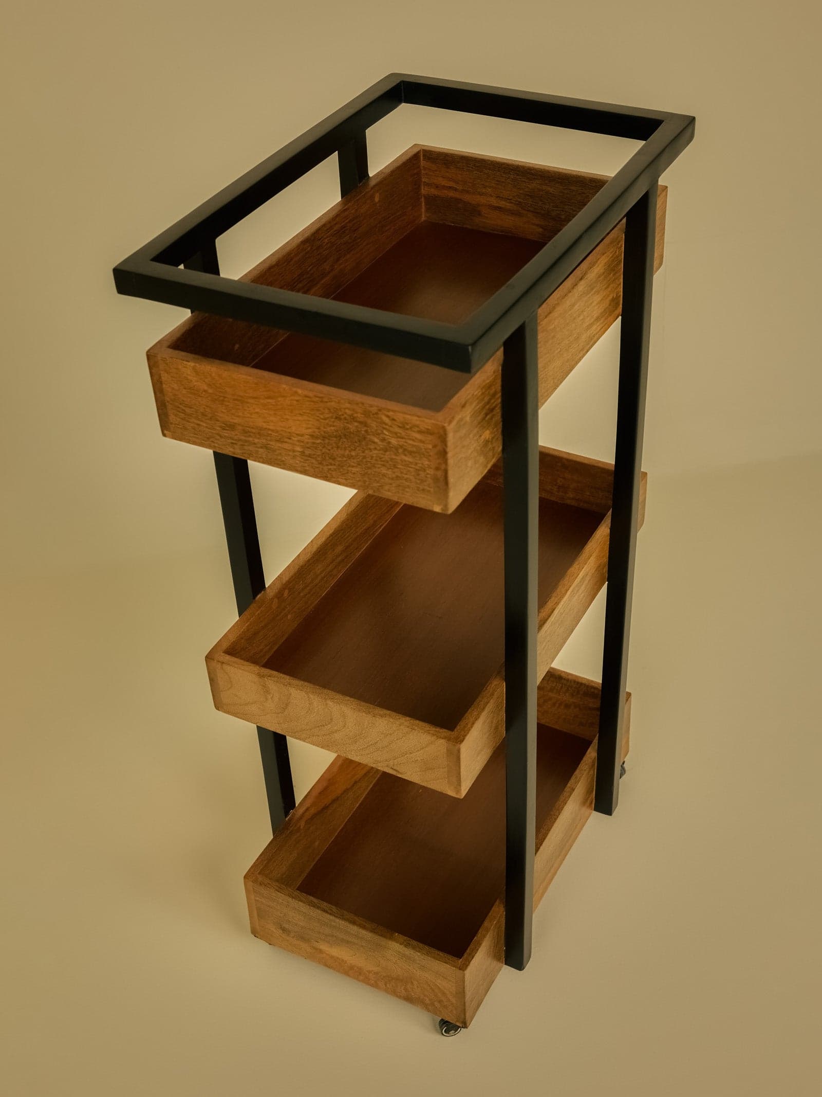 Top Shelf Surface Showing Continuous Hardwood Timber Grain