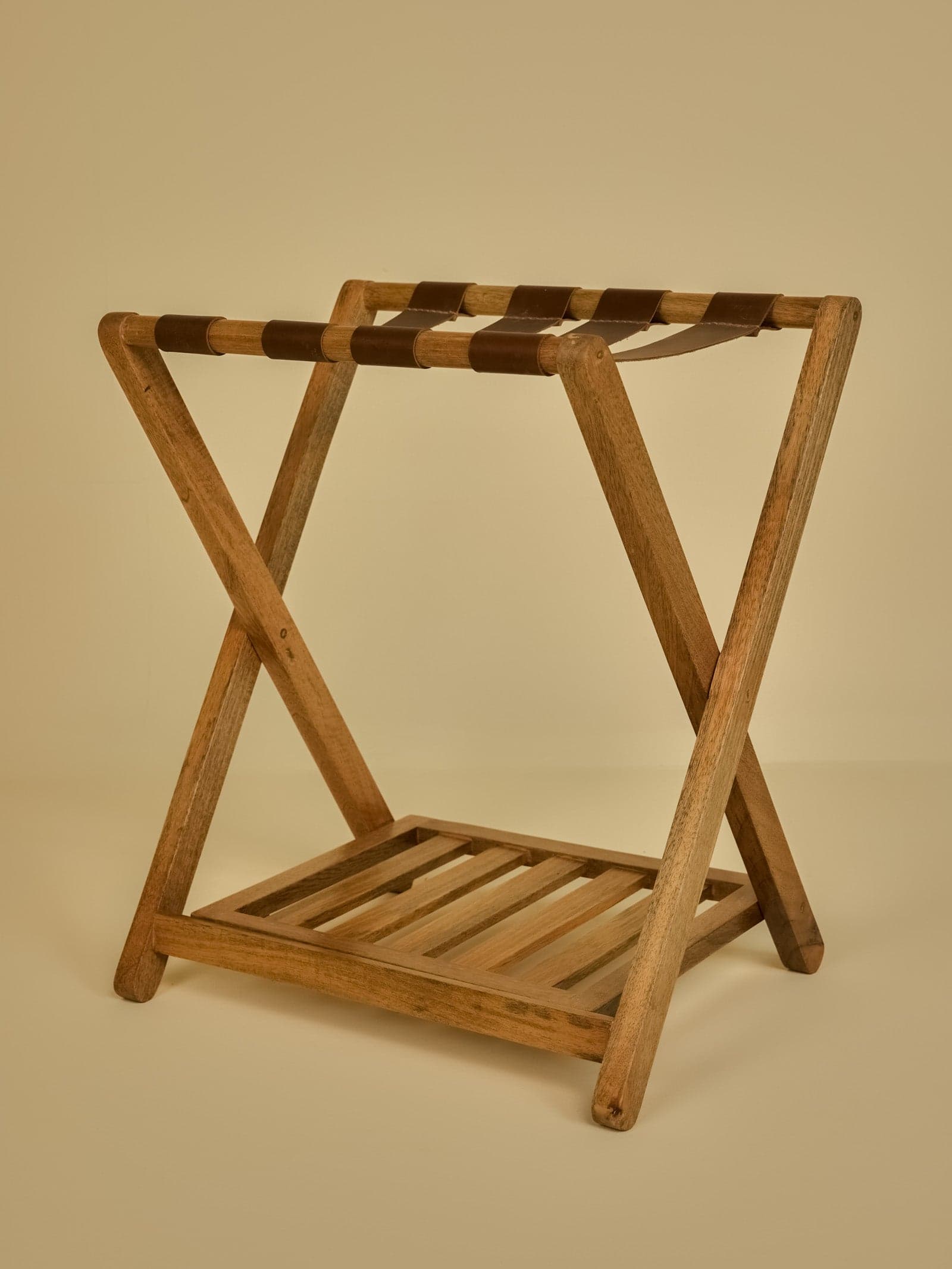 Luggage Rack Top Slats Showing Solid Mango Wood Planks