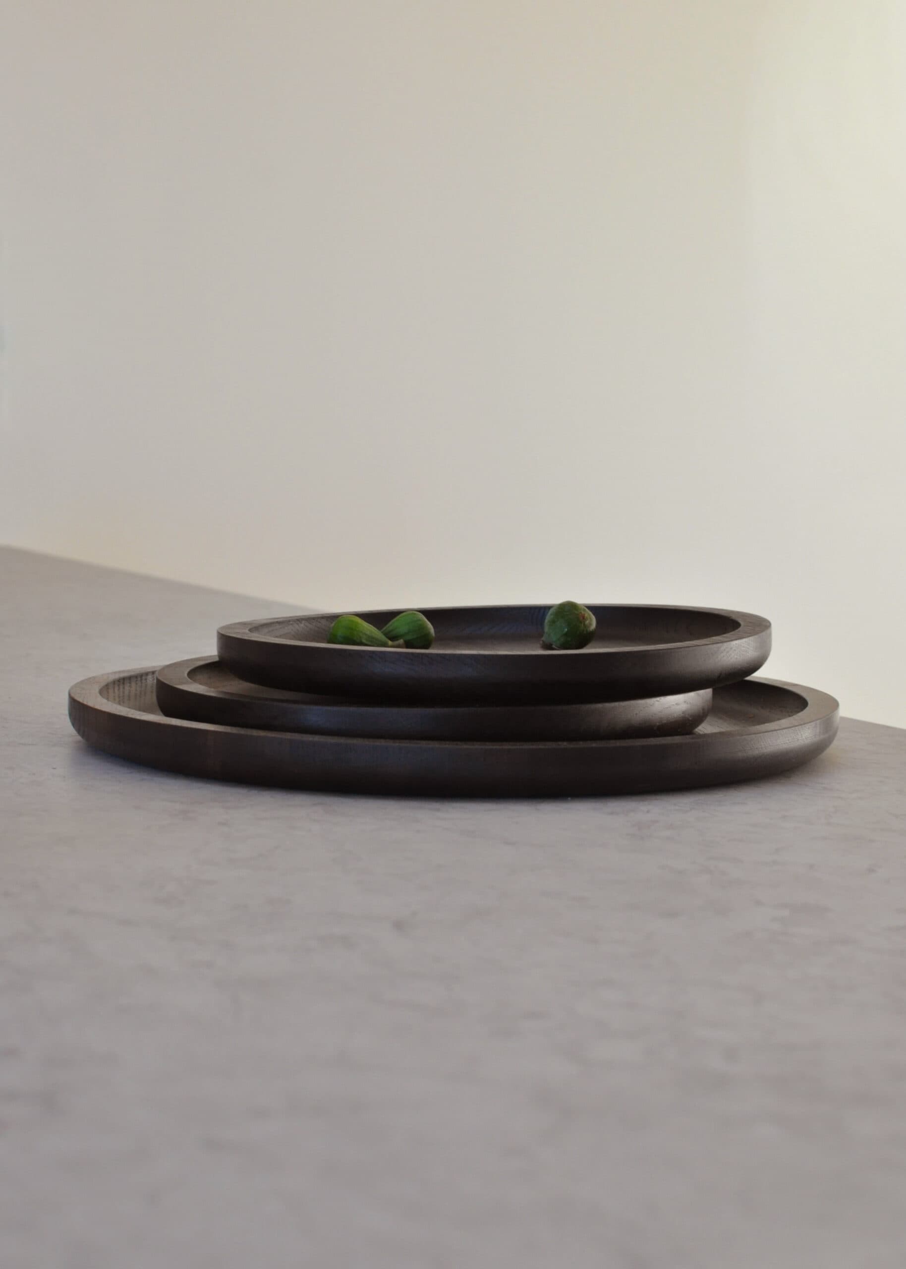Turned Concave Bowl Rim and Deep Smoked Oak Grain