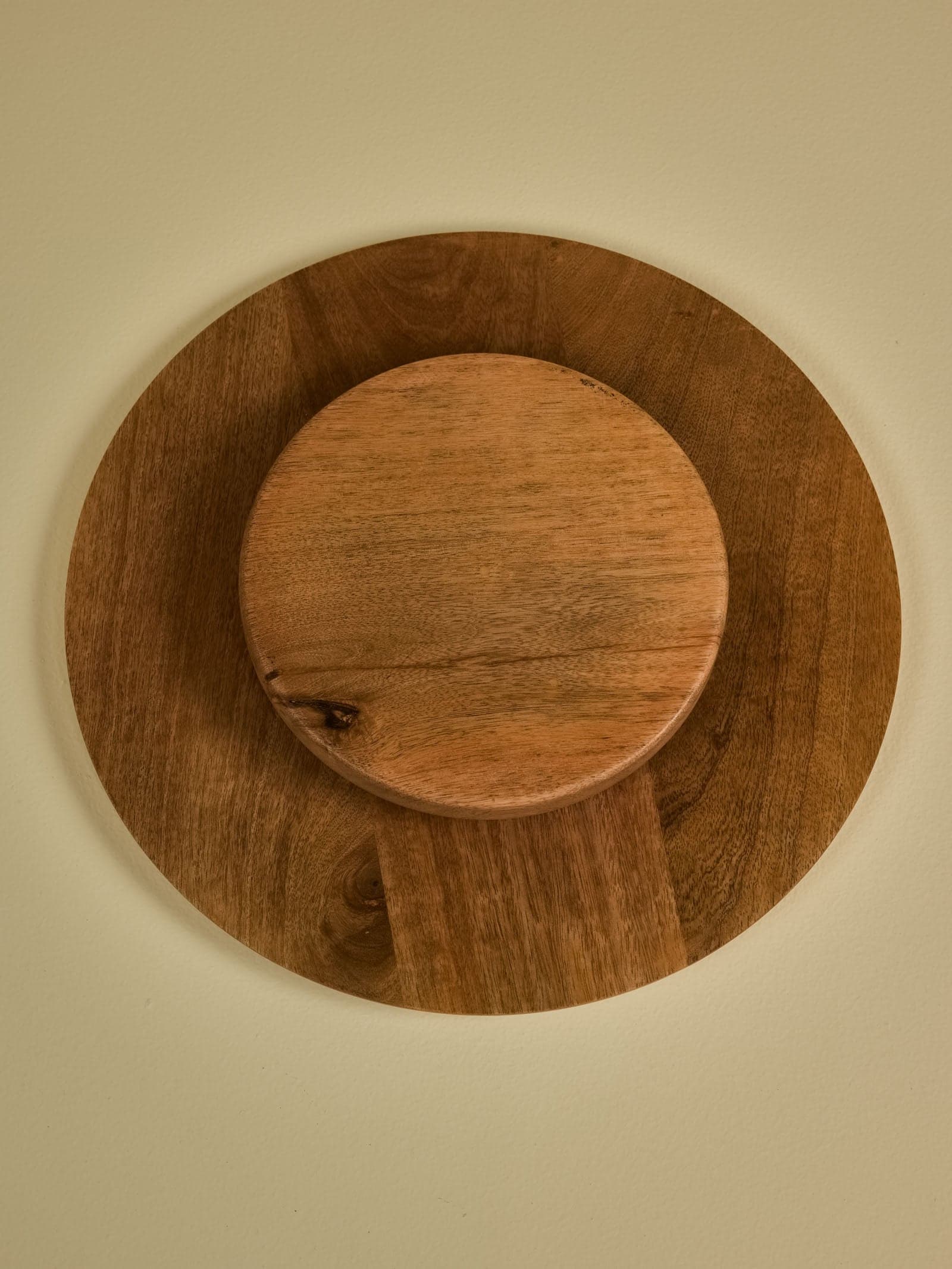 Lazy Susan Styled on Dining Table with Condiments and Bread