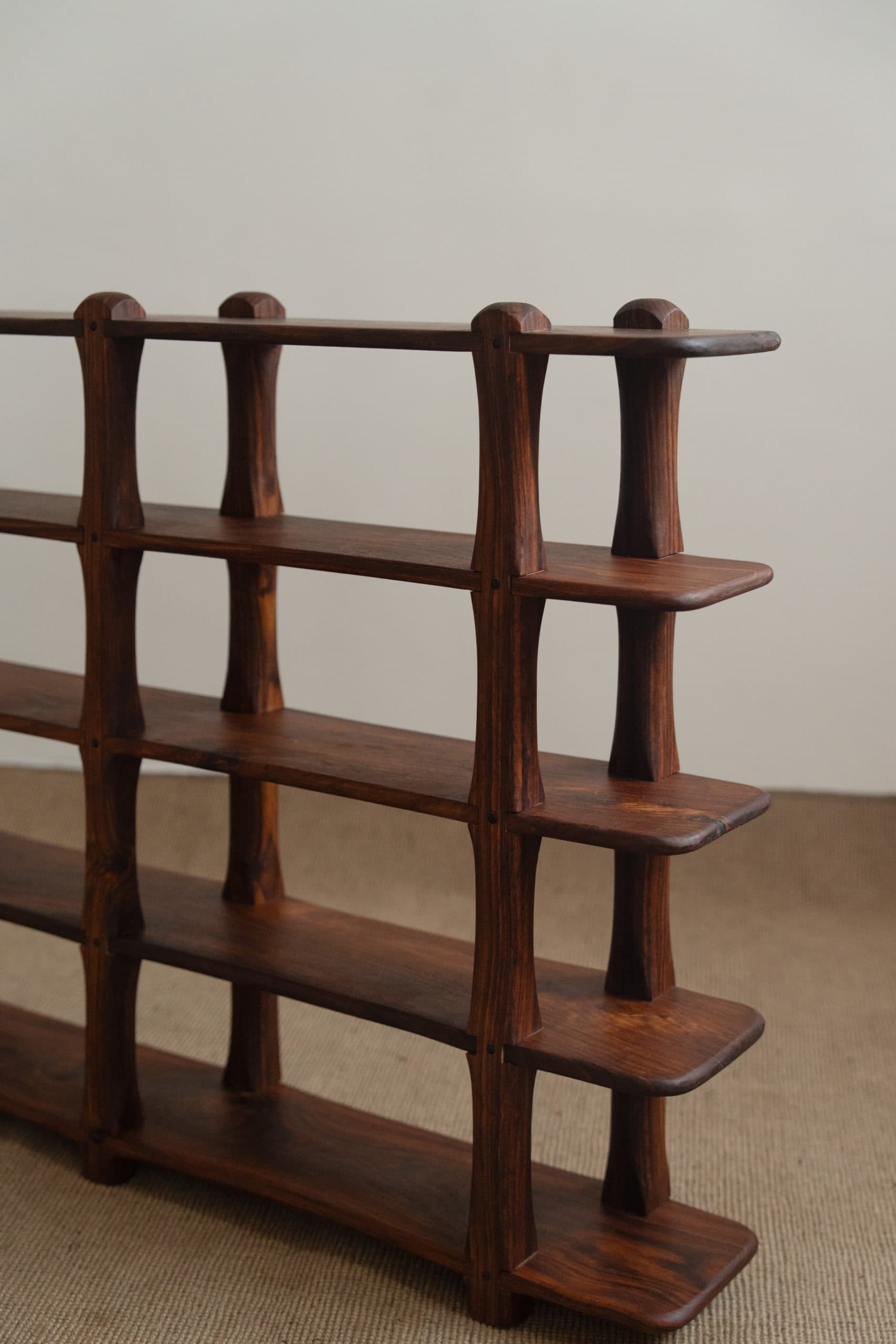 Medium Solid Sheesham Wall Bookshelf - Lifestyle Scene