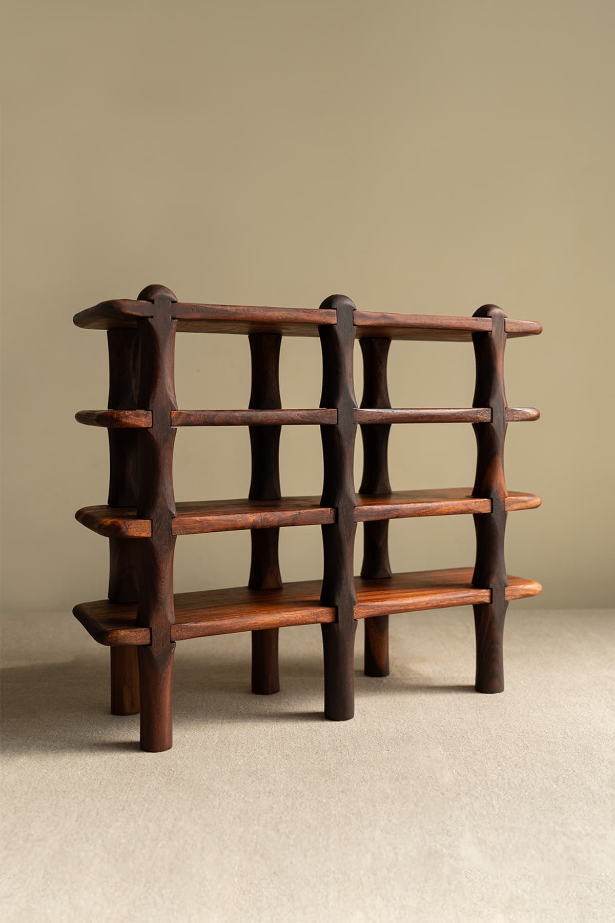 Miniature Solid Sheesham Display Shelf - Craft Detail