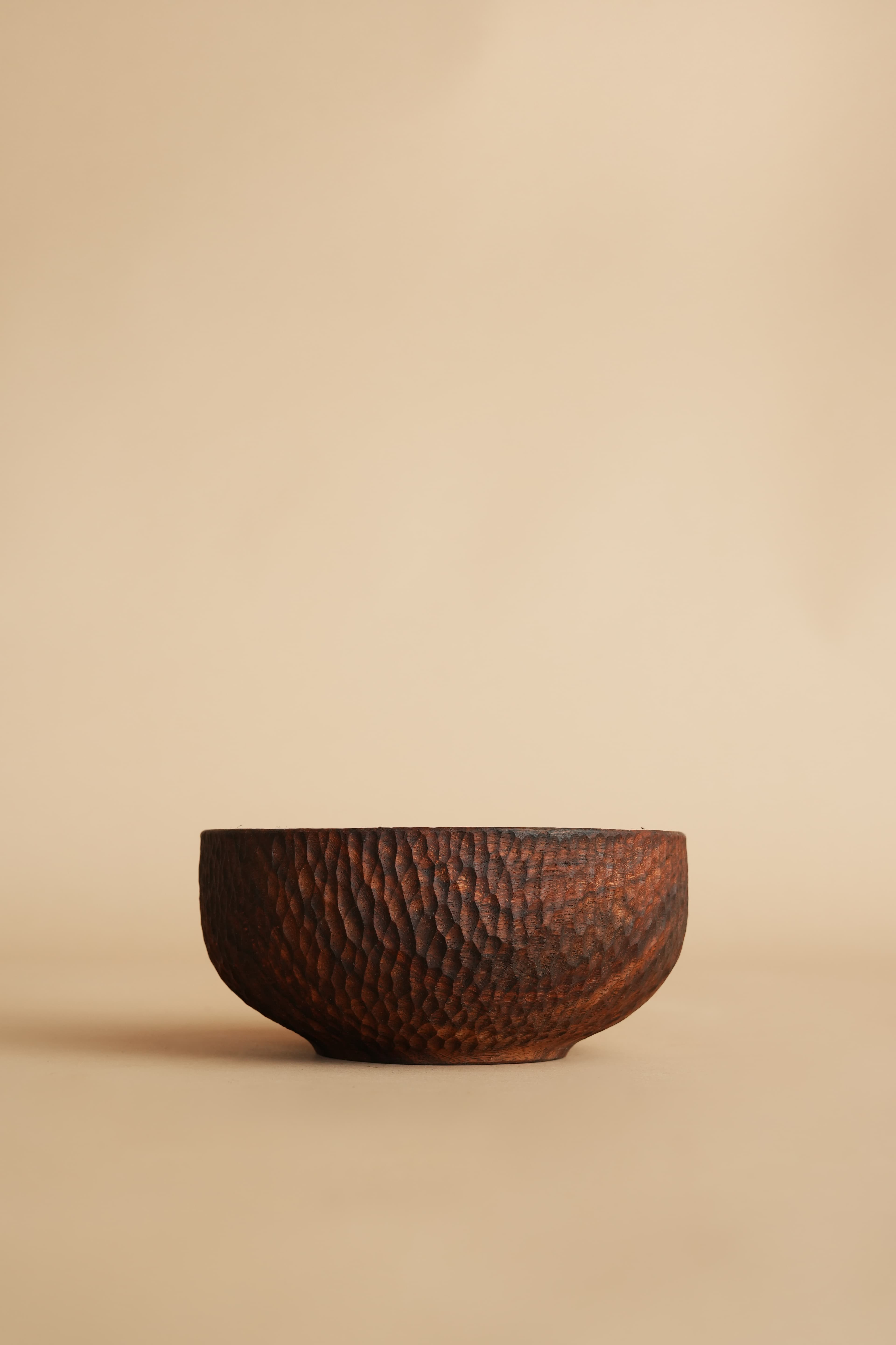 Mioji Hand-Carved Sheesham Accent Bowl - Craft Detail
