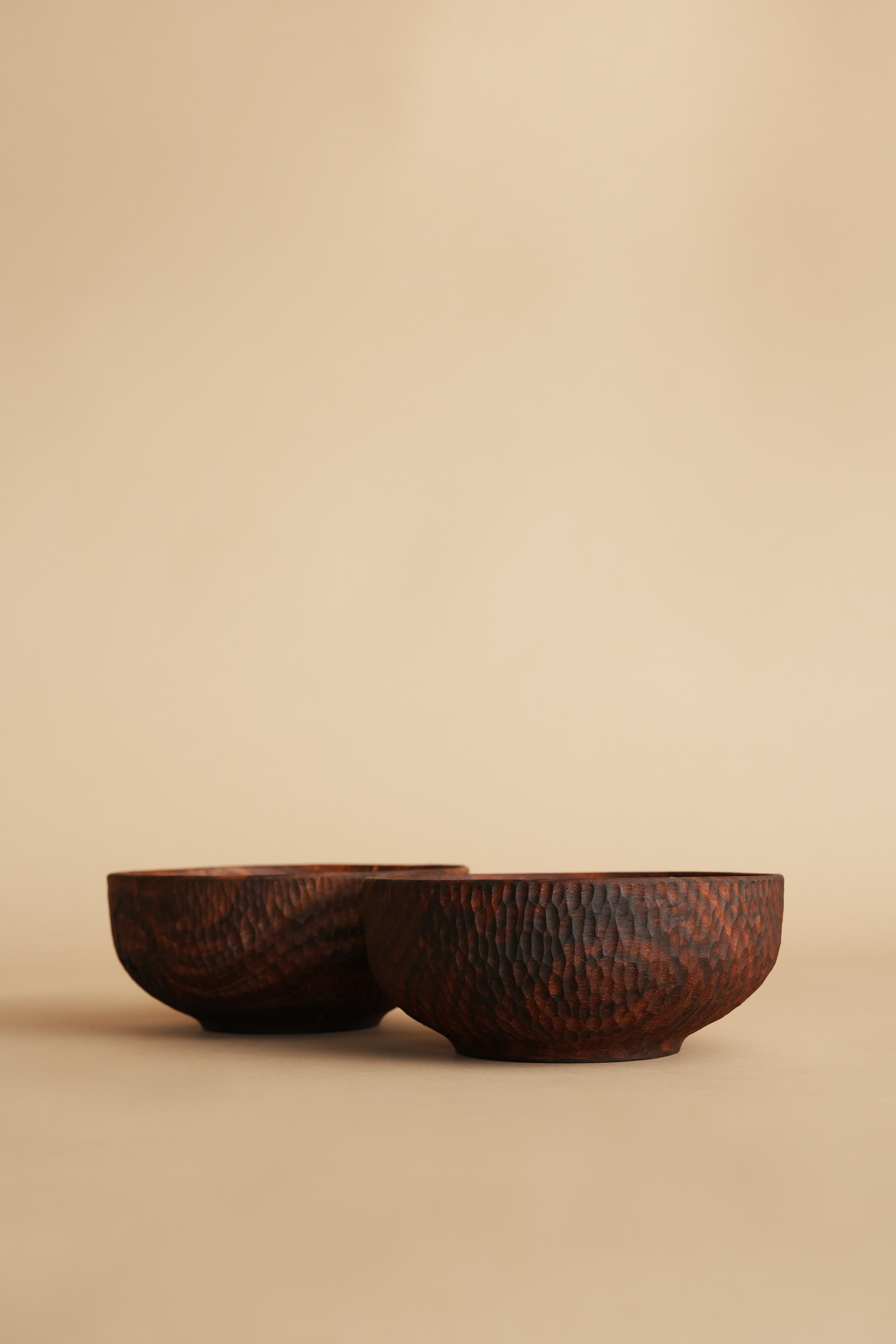 Mioji Hand-Carved Sheesham Accent Bowl - Lifestyle Scene