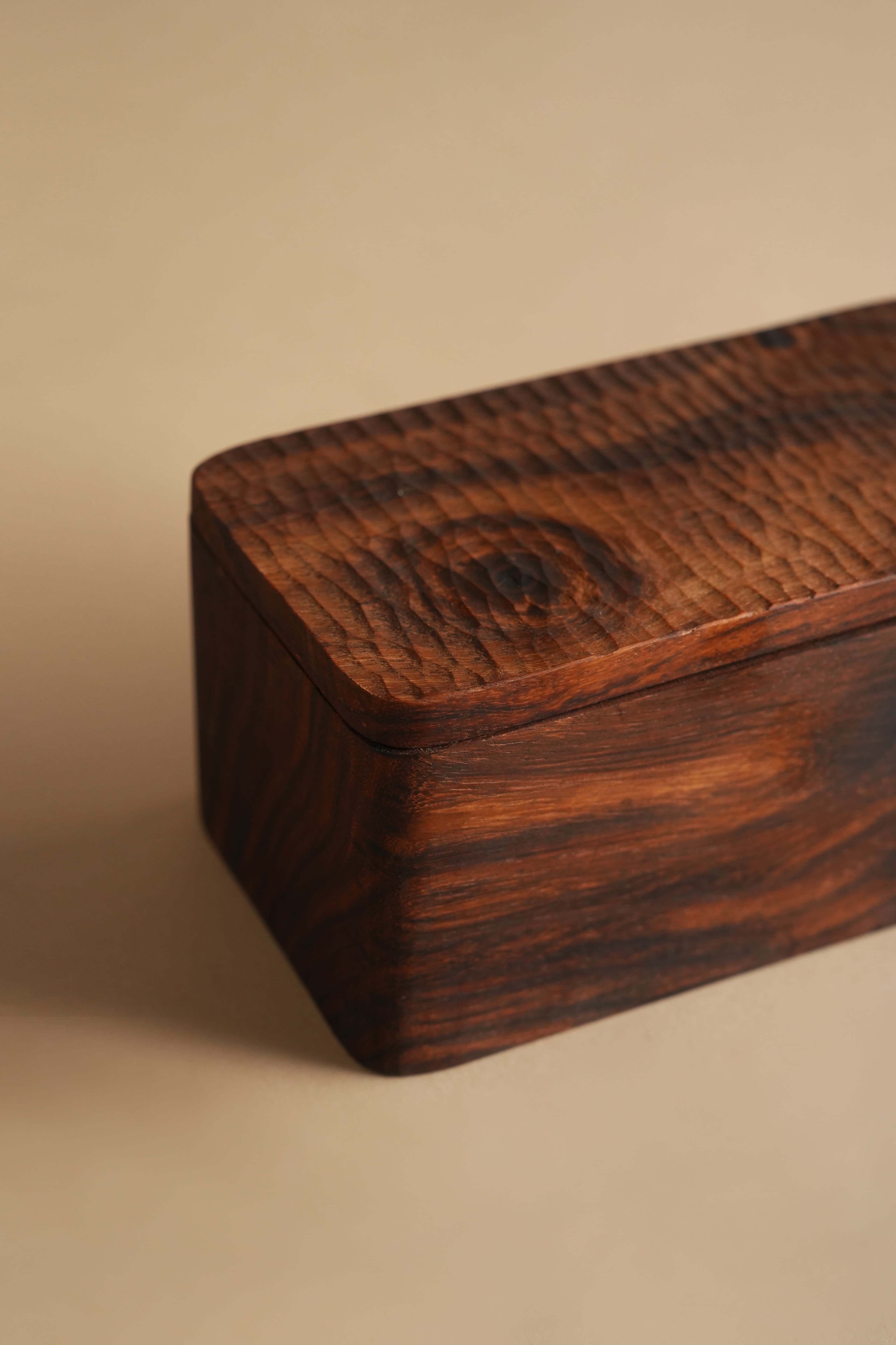 Ripples Hand-Carved Butter Dish with Integrated Wood Spreader - Lifestyle Scene