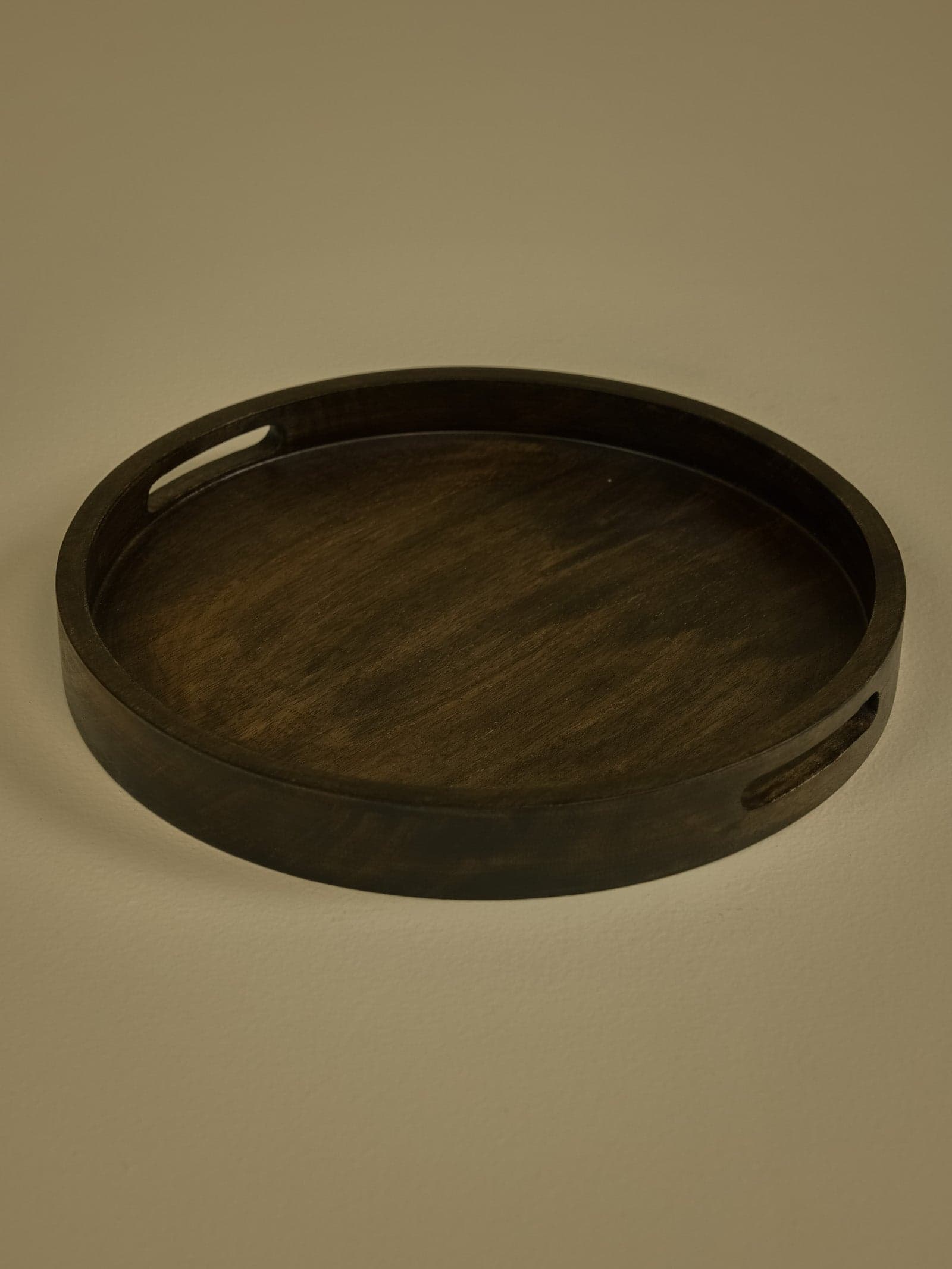 Close-Up of Concentric Turned Wood Grain and Satin Surface