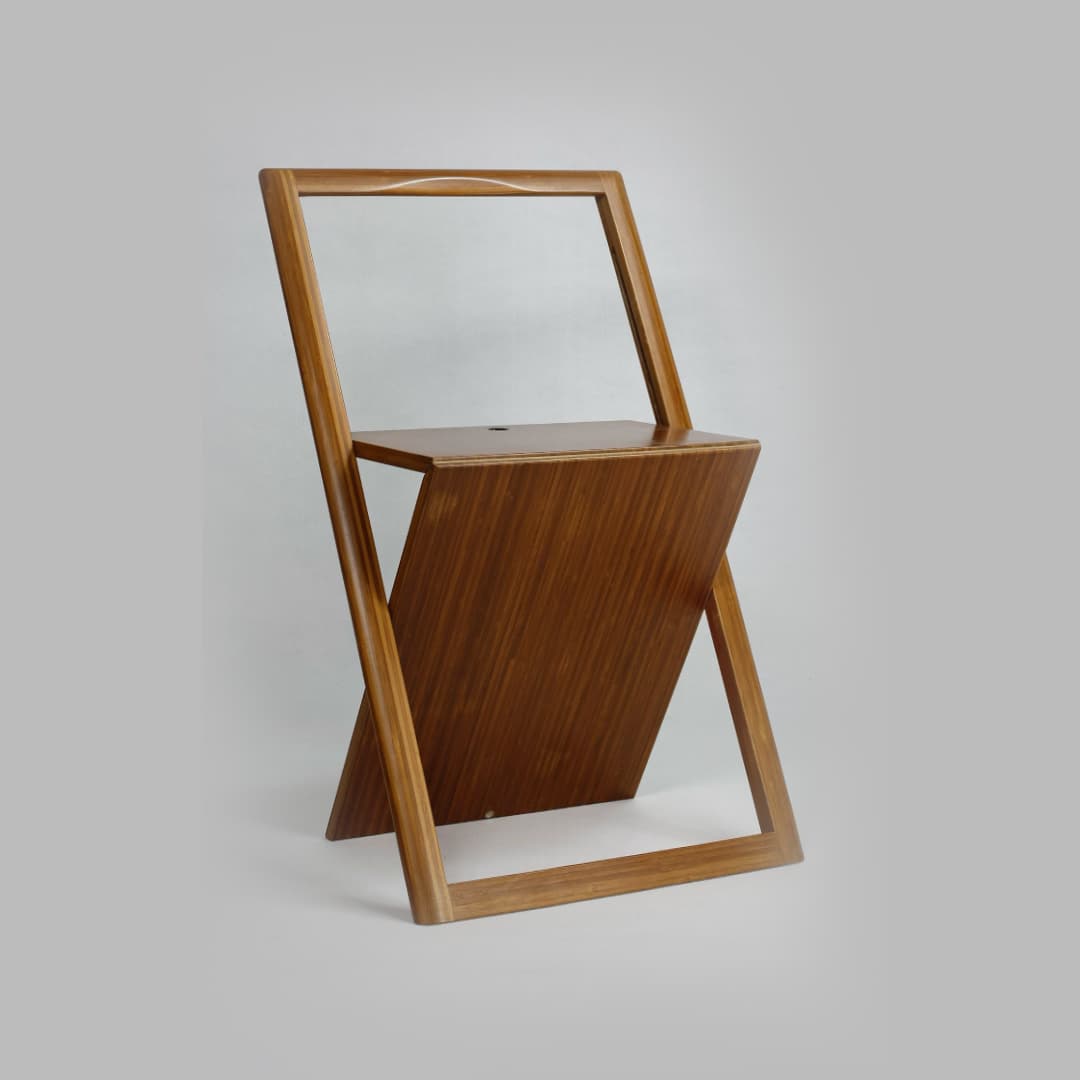The Trieste Bamboo Folding Chair in Natural Blonde Bamboo