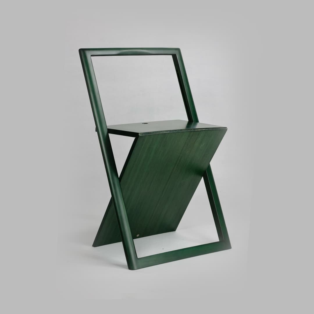 The Trieste Folding Chair in Olive Sage Green Finish