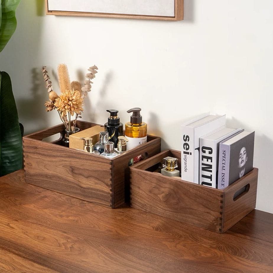 Vanity Dressing Area Setting with Skincare and Perfume Bottles