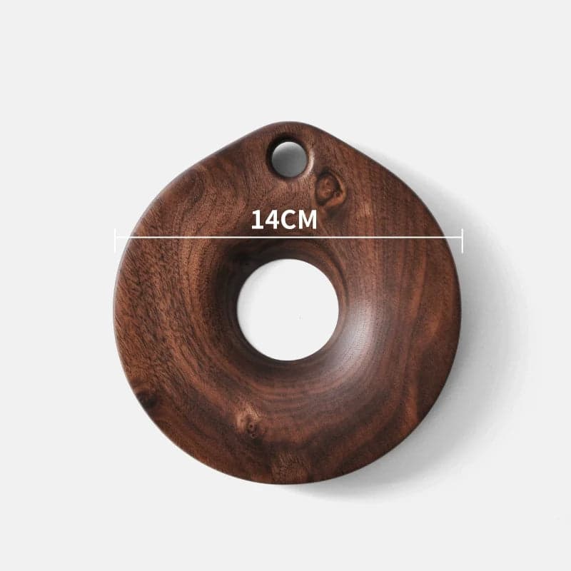 Macro Detail of Precision CNC-Milled Edges and Walnut Wood Rings