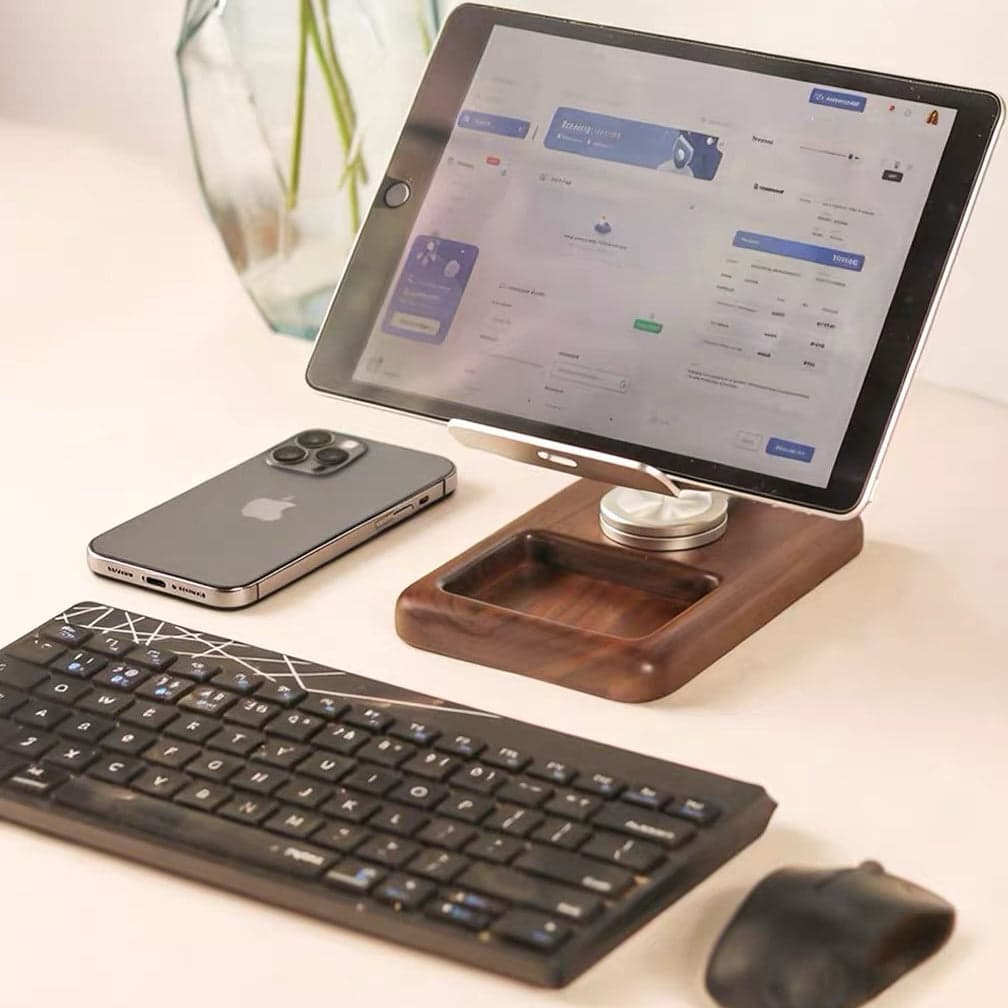 Bedside Table Setting with Smartphone and Reading Glasses