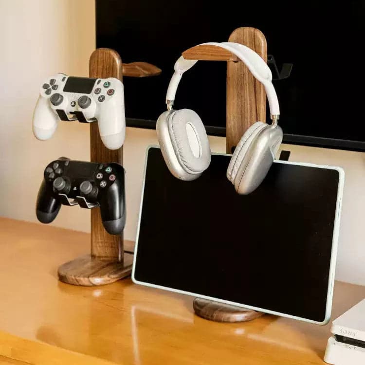 Studio Portrait of Sculptural Tree Architecture and Dual Controller Rests