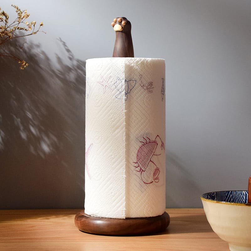 Studio Elevation Highlighting Sculptural Cat Paw Carved Silhouette