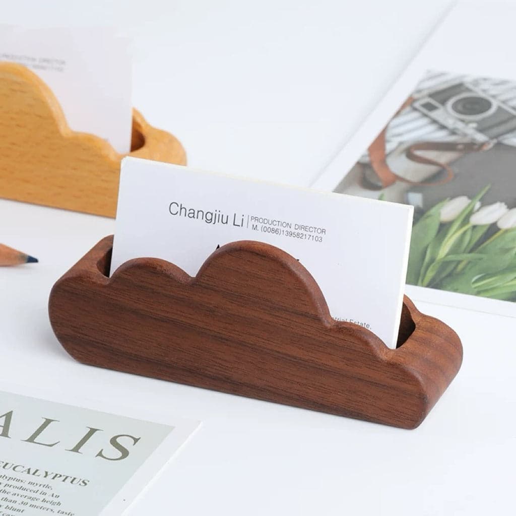 Studio Profile Showing Carved Mountain Ridge Silhouette and Wood Tones