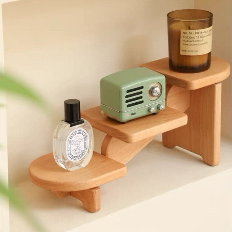 Scala Display Riser in Natural Light Blonde Beech Wood Finish
