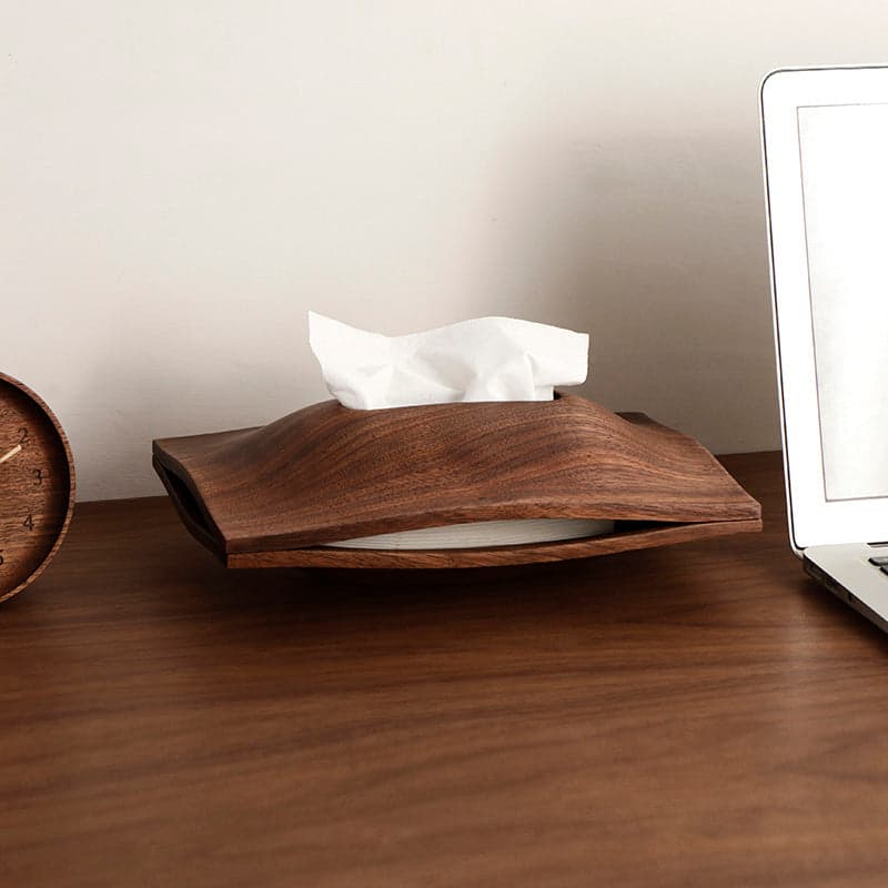 Studio Elevation Demonstrating Smooth Sculpted Walnut Contours and Slot