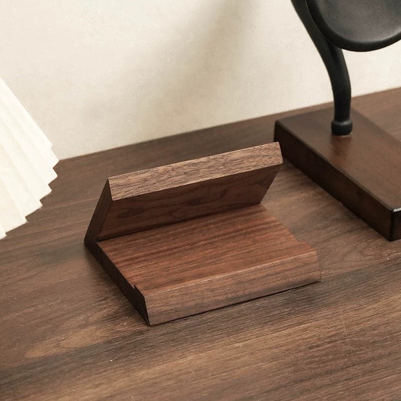 Smooth Walnut Wood Grain Detail and Beveled Retaining Lip