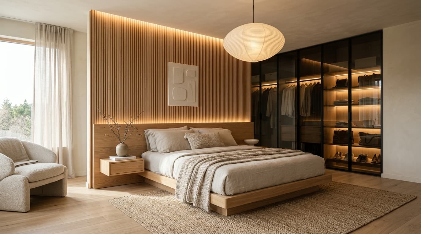 Bedside Reading and Wall Lighting with Teak Sconce