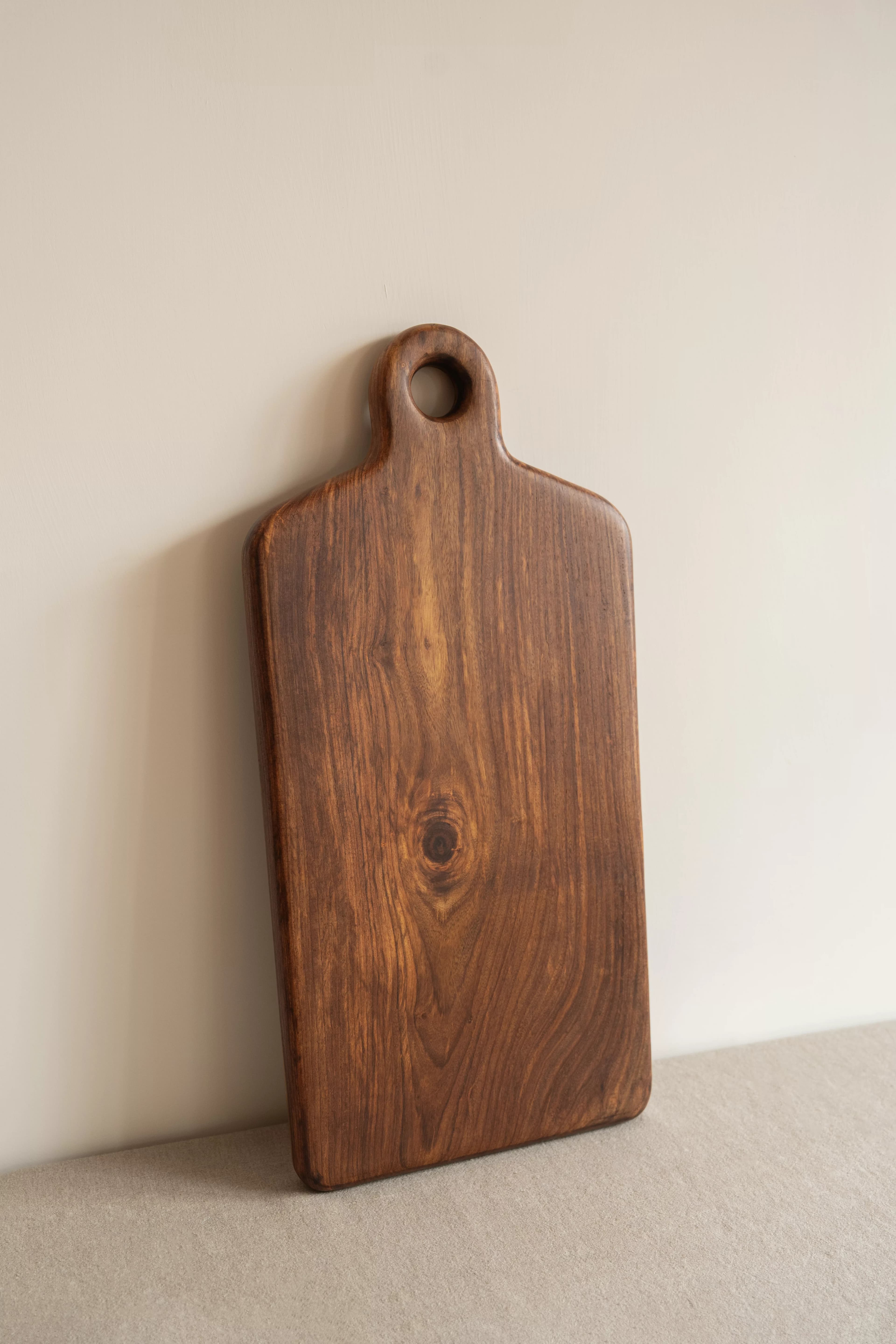 Grand Rectangular Solid Sheesham Chopping & Serving Board - Studio View
