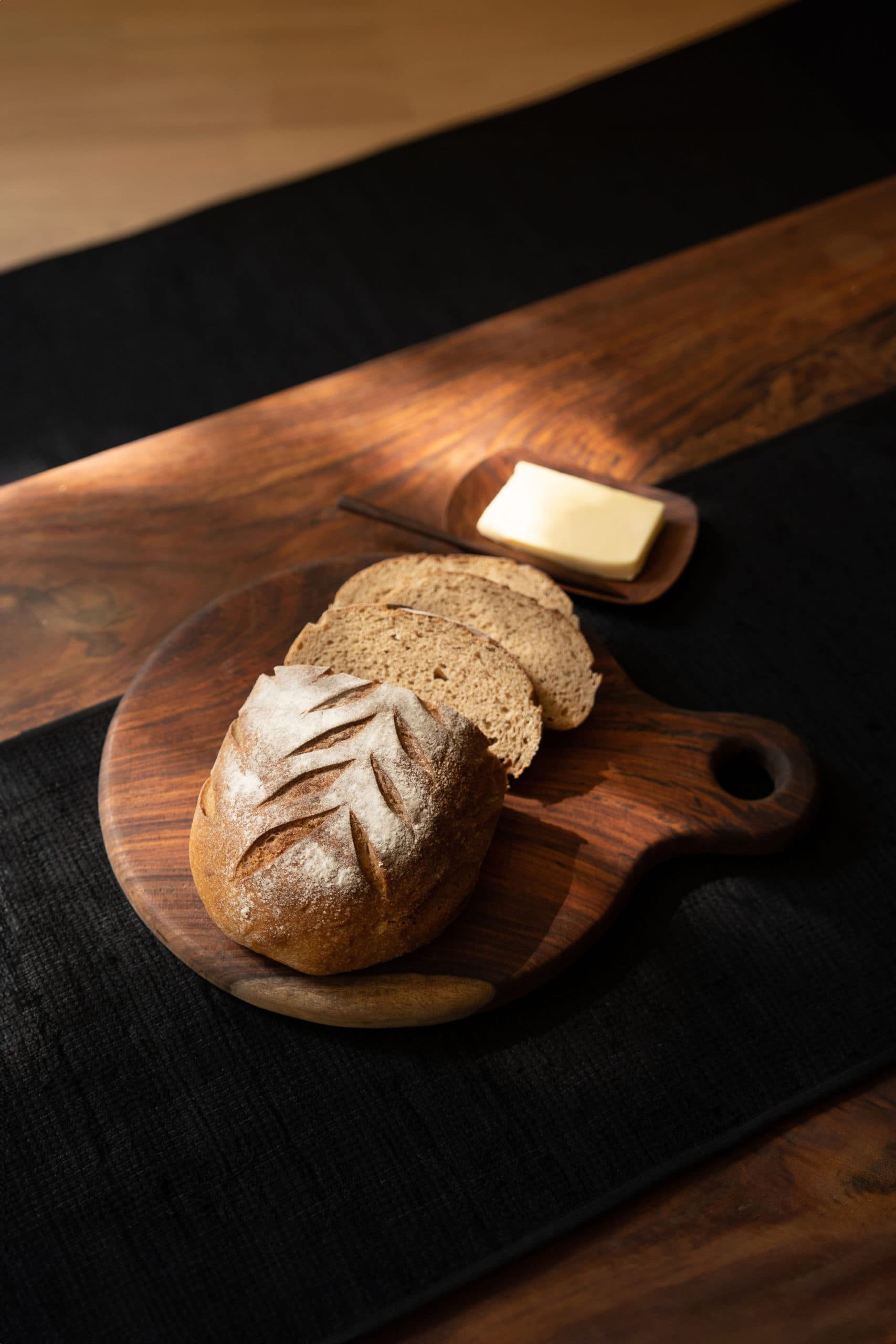 Round Solid Sheesham Pizza & Charcuterie Paddle Board - Studio View
