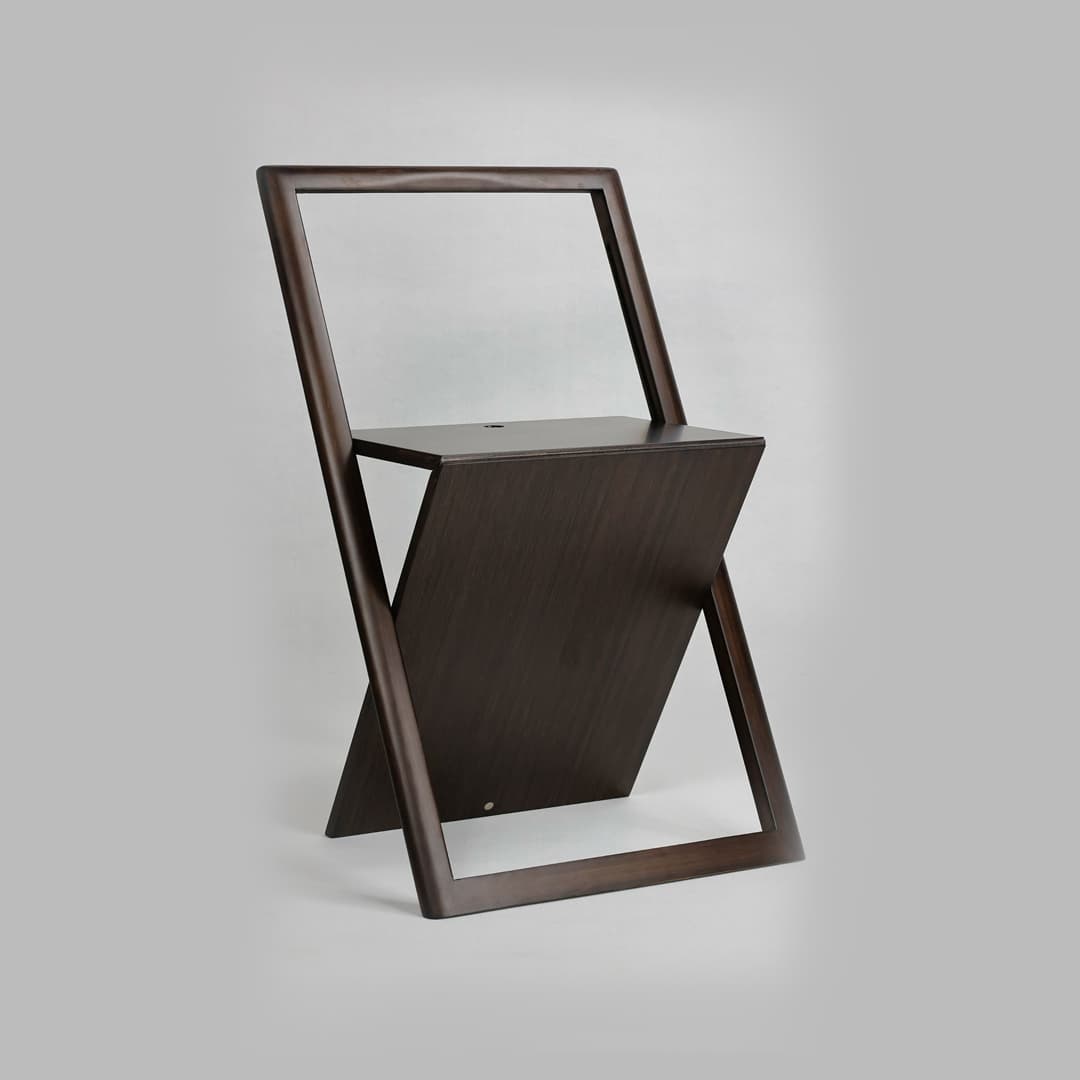 The Trieste Bamboo Folding Chair in Dark Walnut Finish