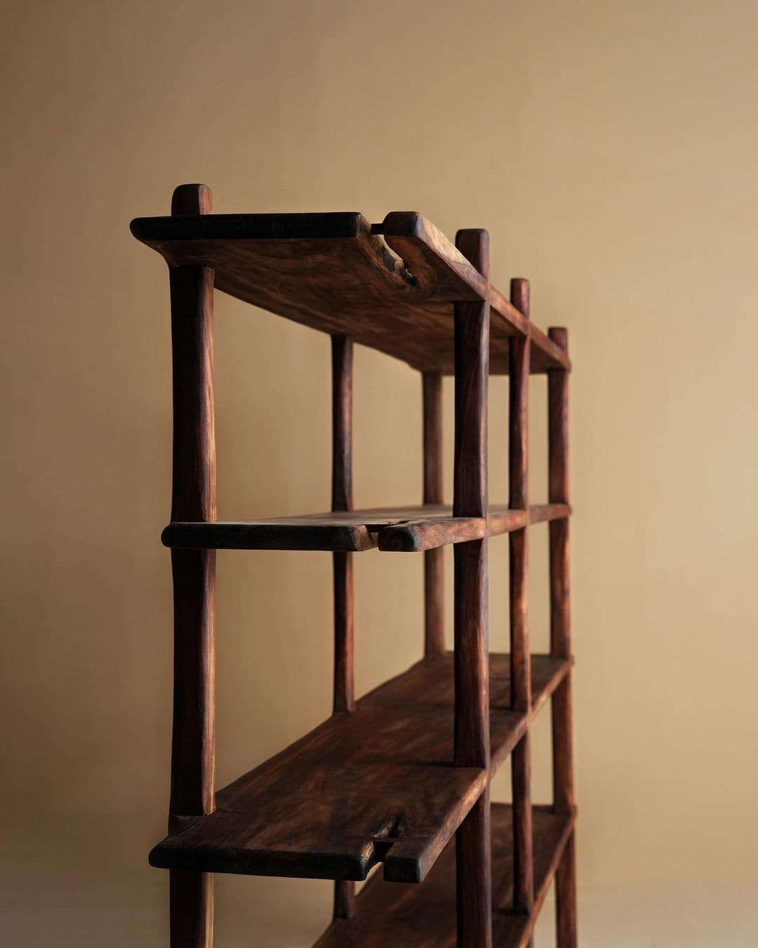 Grand Solid Sheesham Library Shelf - Studio View